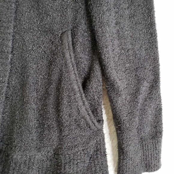 Barefoot Dreams Cardigan Open Front Cozy Chic Lite Relaxed Black Sweater - Picture 2 of 6